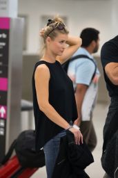 Joanna Krupa at Miami Airport with Husband, June 2015