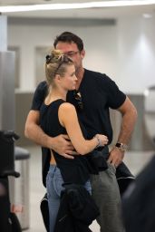 Joanna Krupa at Miami Airport with Husband, June 2015