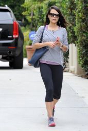 Jordana Brewster in Leggings - Heads to the Gym in LA, June 2015