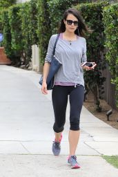 Jordana Brewster in Leggings - Heads to the Gym in LA, June 2015