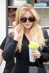 Khloe Kardashian - Leaving a Hair Salon After Getting Her Hair Done in Beverly Hills, June 2015