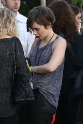 Lily Collins - Arriving at U2