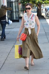 Lily Collins Style - Shopping in West Hollywood, June 2015