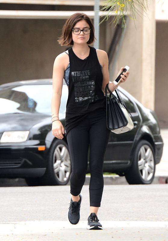 Lucy Hale - Leaving ENails in West Hollywood, June 2015