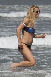 Michelle Hunziker in a Bikini - Beach in Italy, June 2015