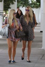 Nicky Hilton Shopping With a Friend at Bal Harbour Mall in Miami, June 2015