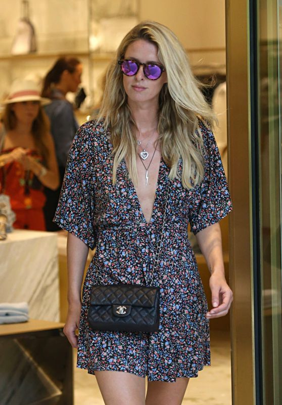 Nicky Hilton Shopping With a Friend at Bal Harbour Mall in Miami, June 2015