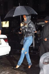 Rihanna in Ripped Jeans - Out in New York City, June 2015