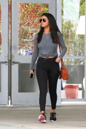 Selena Gomez in Tights - Leaving a Gym in West Hollywood, June 2015