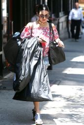 Vanessa Hudgens Street Style - Leaving Her Apartment in NYC, June 2015