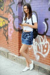 Victoria Justice in Mini Skirt - NYC, June 2015