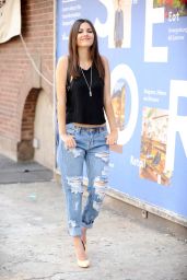 Victoria Justice in Ripped Jeans - New York City, June 2015