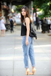 Victoria Justice in Ripped Jeans - New York City, June 2015