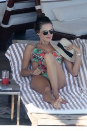 Alessandra Ambrosio in a Swimsuit - at a Pool in Rio, July 2015
