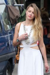 Amber Heard Street Fashion - Out in Paris, July 2015