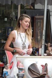 Amber Heard Street Fashion - Out in Paris, July 2015
