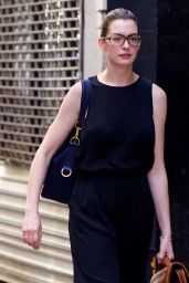Anne Hathaway Summer Style - Out in New York City, July 2015