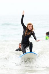 Bella Thorne at a Surf Camp in Malibu, July 2015