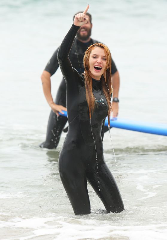 Bella Thorne at a Surf Camp in Malibu, July 2015