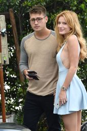 Bella Thorne in Mini Dress - Cecconis Restaurant in West Hollywood, July 2015