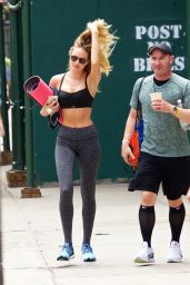 Candice Swanepoel Hot in Tights - Leaving ModelFit in NYC, July 2015