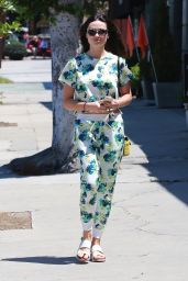Crystal Reed - Leaving a Hair Salon in Beverly Hills, July 2015