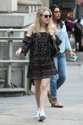 Dakota Fanning - Leaving iHop in Manhattan, July 2015