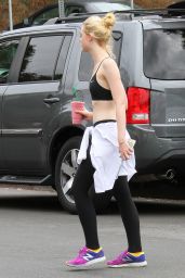 Elle Fanning Gym Style - Out in LA, July 2015