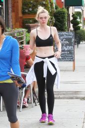Elle Fanning Gym Style - Out in LA, July 2015