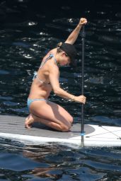 Elsa Pataky in a Bikini - Paddleboarding in Corsica, France - July 2015