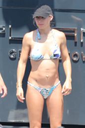 Elsa Pataky in a Bikini, Paddleboarding in Corsica, France, July 2015
