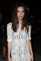 Emily Ratajkowski Night Out Style - Leaving De Re Gallery in West Hollywood, July 2015