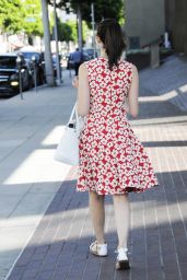 Emmy Rossum in Summer Dress - Out in Beverly Hills, July 2015