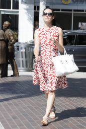 Emmy Rossum in Summer Dress - Out in Beverly Hills, July 2015