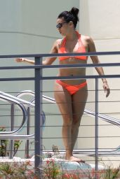 Eva Longoria in a Bikini at a Pool in Miami, June 2015