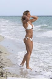Gemma Atkinson Hot in a White Bikini in Cuba, July 2015