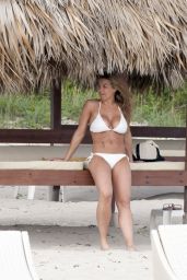 Gemma Atkinson Hot in a White Bikini in Cuba, July 2015