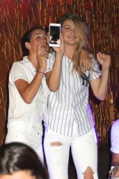 Gigi Hadid - Getting Cozy with Joe Jonas - 10 Oak Nightclub in NYC, July 2015