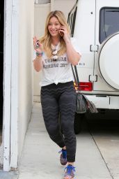 Hilary Duff Booty in Tights - Going to the Gym in West Hollywood, July 2015