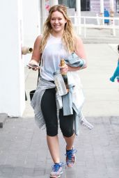 Hilary Duff Gym Style - Leaving Gym in West Hollywood, July 2015