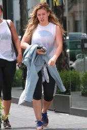 Hilary Duff Gym Style - Leaving Gym in West Hollywood, July 2015