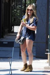 Hilary Duff Street Style - Outside Nine Zero One Salon in West Hollywood, July 2015