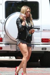 Hillary Duff in Shorts - Outside Stella McCartney Store in Beverly Hills, July 2015