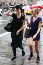 Ireland Baldwin and Hailey Baldwin - Caught in the Rain in NYC, July 2015