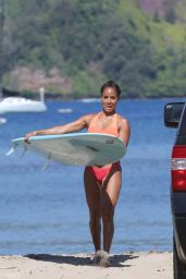 Jada Pinkett Smith Bikini Candids - on Vacation in Hawaii, July 2015