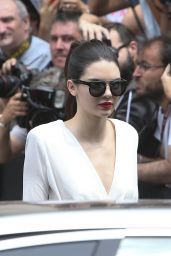 Kendall Jenner - Arriving + Leaving the Chanel Fashion Show in Paris, July 2015