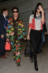 Kendall Jenner & Kris Jenner Airport Style - Heathrow Airport in London, July 2015
