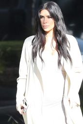 Kim Kardashian Street Fashion - at a Studio in Los Angeles - July 2015