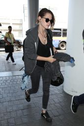 Kristen Stewart Airport Style - at LAX, July 2015
