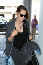Kristen Stewart Airport Style - at LAX, July 2015